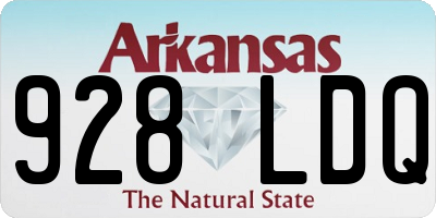 AR license plate 928LDQ