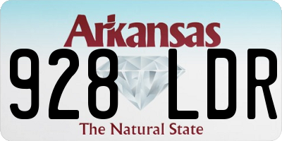 AR license plate 928LDR