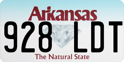 AR license plate 928LDT