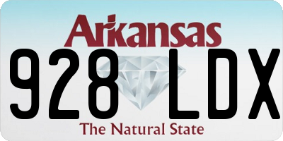 AR license plate 928LDX