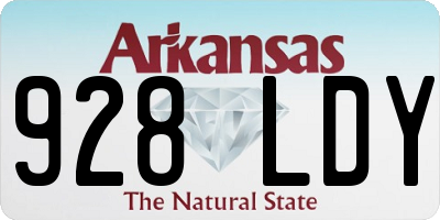 AR license plate 928LDY