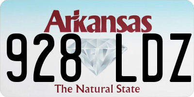 AR license plate 928LDZ