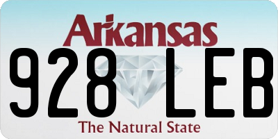 AR license plate 928LEB