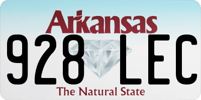 AR license plate 928LEC