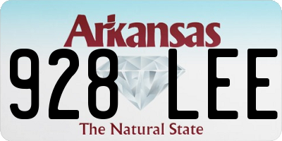 AR license plate 928LEE