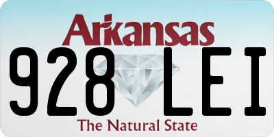 AR license plate 928LEI