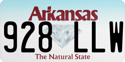 AR license plate 928LLW