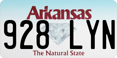 AR license plate 928LYN