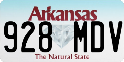AR license plate 928MDV