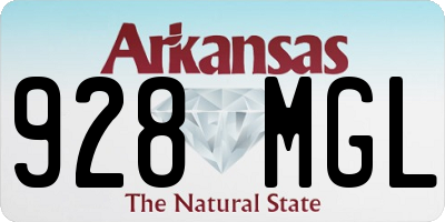 AR license plate 928MGL