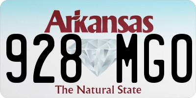 AR license plate 928MGO
