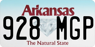 AR license plate 928MGP