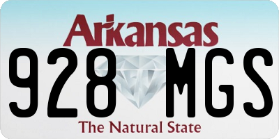AR license plate 928MGS