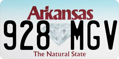 AR license plate 928MGV