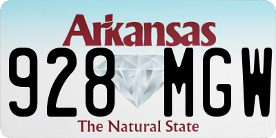 AR license plate 928MGW