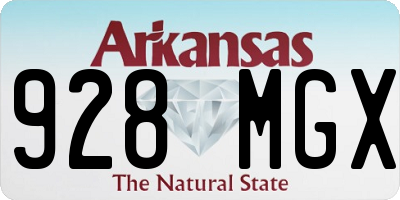 AR license plate 928MGX