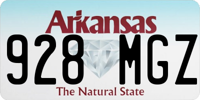 AR license plate 928MGZ