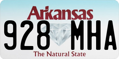 AR license plate 928MHA