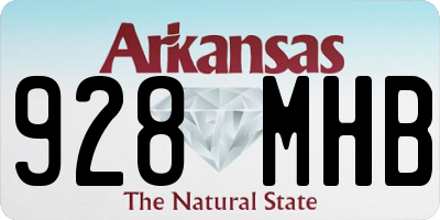 AR license plate 928MHB