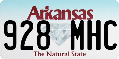 AR license plate 928MHC