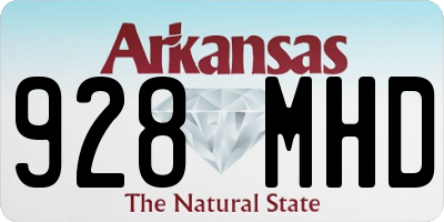 AR license plate 928MHD