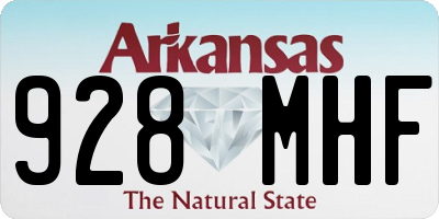 AR license plate 928MHF