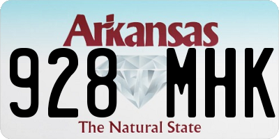 AR license plate 928MHK