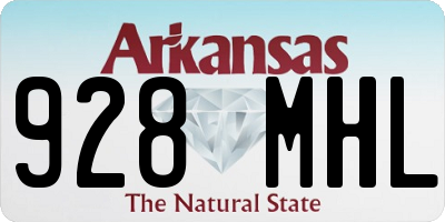 AR license plate 928MHL
