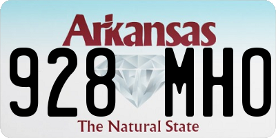 AR license plate 928MHO
