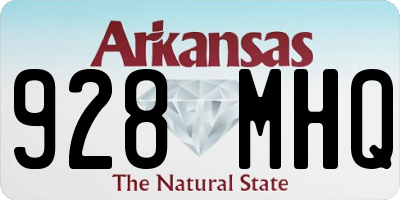 AR license plate 928MHQ