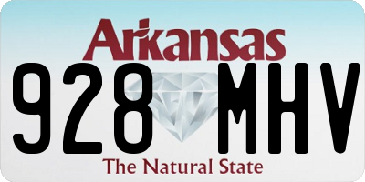 AR license plate 928MHV