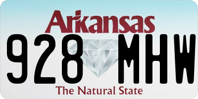 AR license plate 928MHW