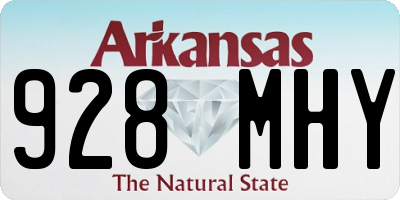AR license plate 928MHY