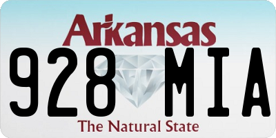 AR license plate 928MIA