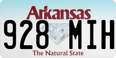 AR license plate 928MIH