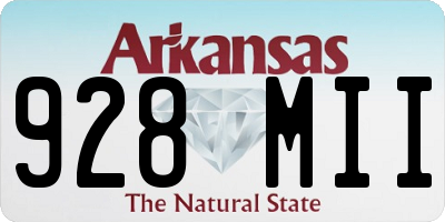 AR license plate 928MII