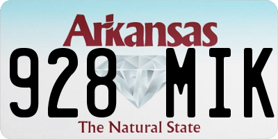 AR license plate 928MIK