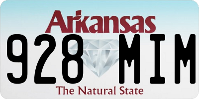 AR license plate 928MIM