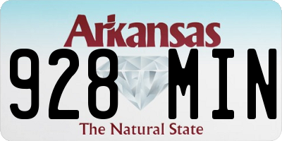 AR license plate 928MIN