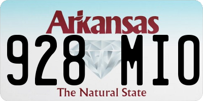 AR license plate 928MIO