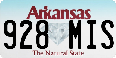 AR license plate 928MIS