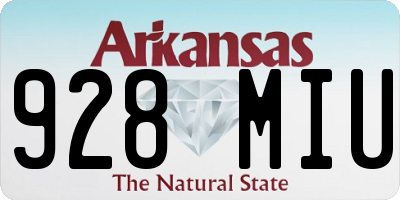 AR license plate 928MIU