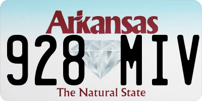 AR license plate 928MIV