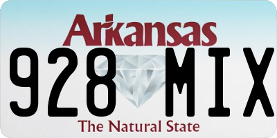 AR license plate 928MIX