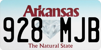 AR license plate 928MJB