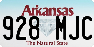 AR license plate 928MJC