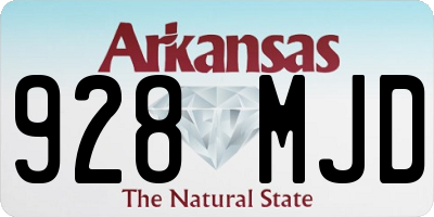 AR license plate 928MJD