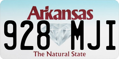 AR license plate 928MJI