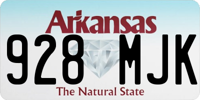 AR license plate 928MJK