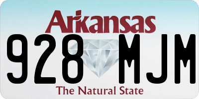 AR license plate 928MJM